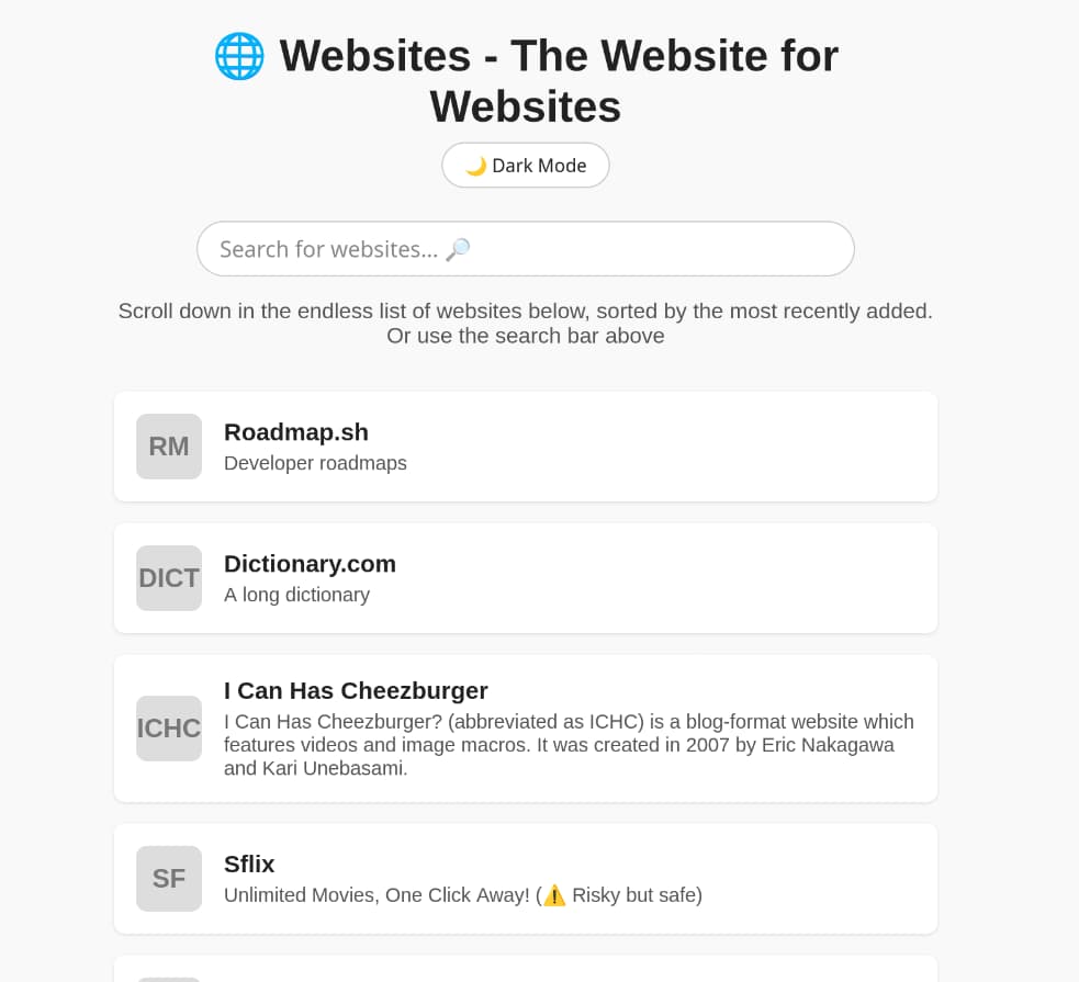 websites screenshot